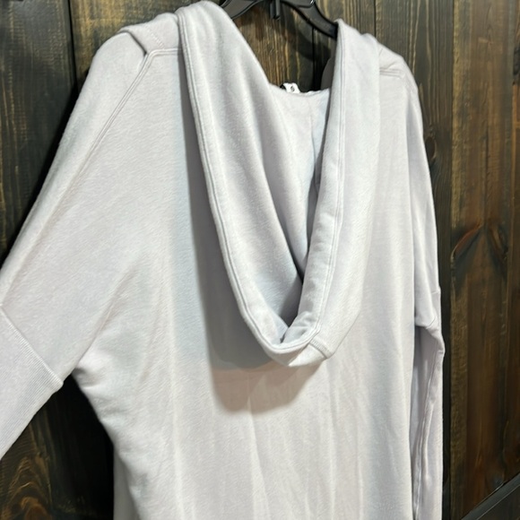Athleta Purana Wrap Sweatshirt S Hooded Lilac Oversized Relaxed Lagenlook Cozy - Picture 7 of 10